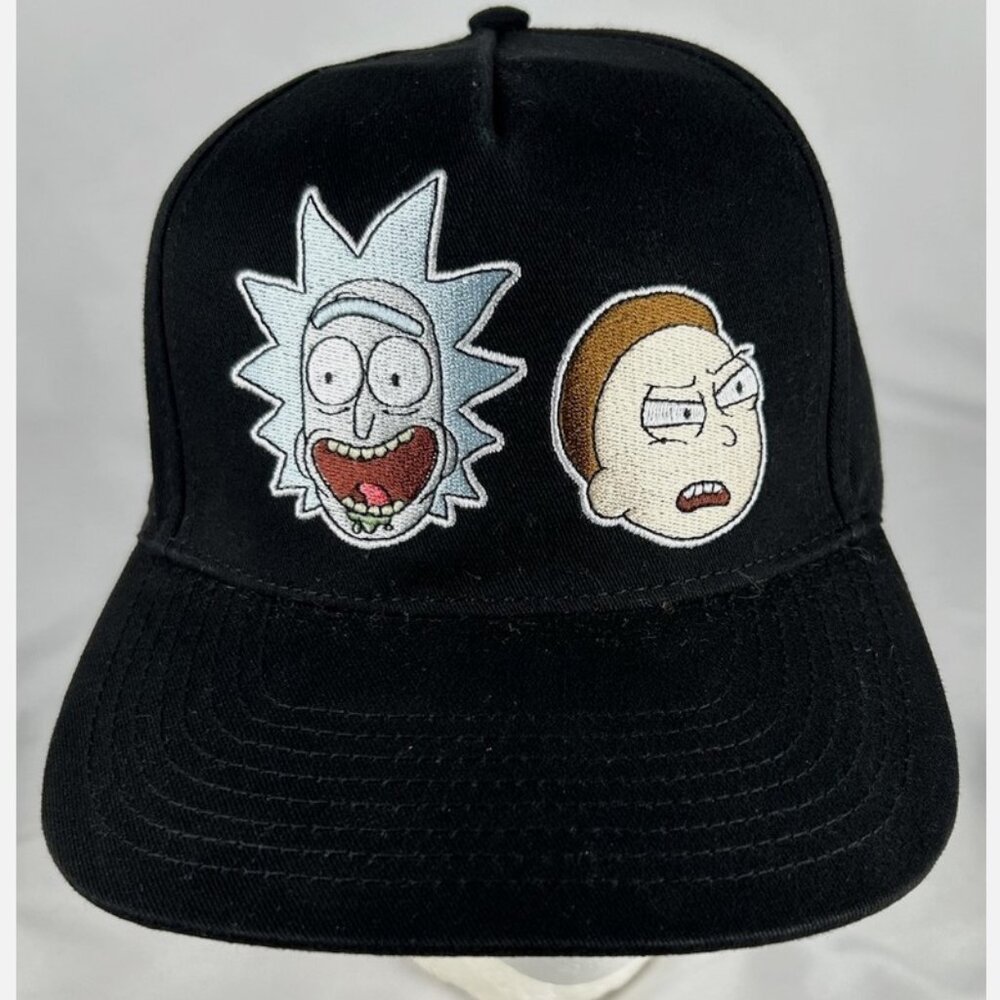 Rick And Morty Adult Swim Black Snapback Baseball Hat Cap Cartoon Network
